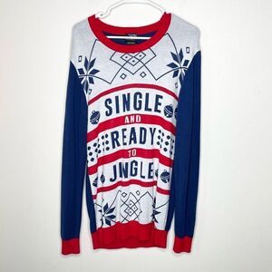 Walnut & 39th Christmas Sweater “Single and Ready to Jingle” - Men’s US L
